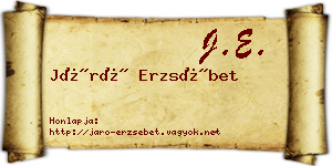 Járó Erzsébet névjegykártya