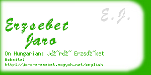 erzsebet jaro business card